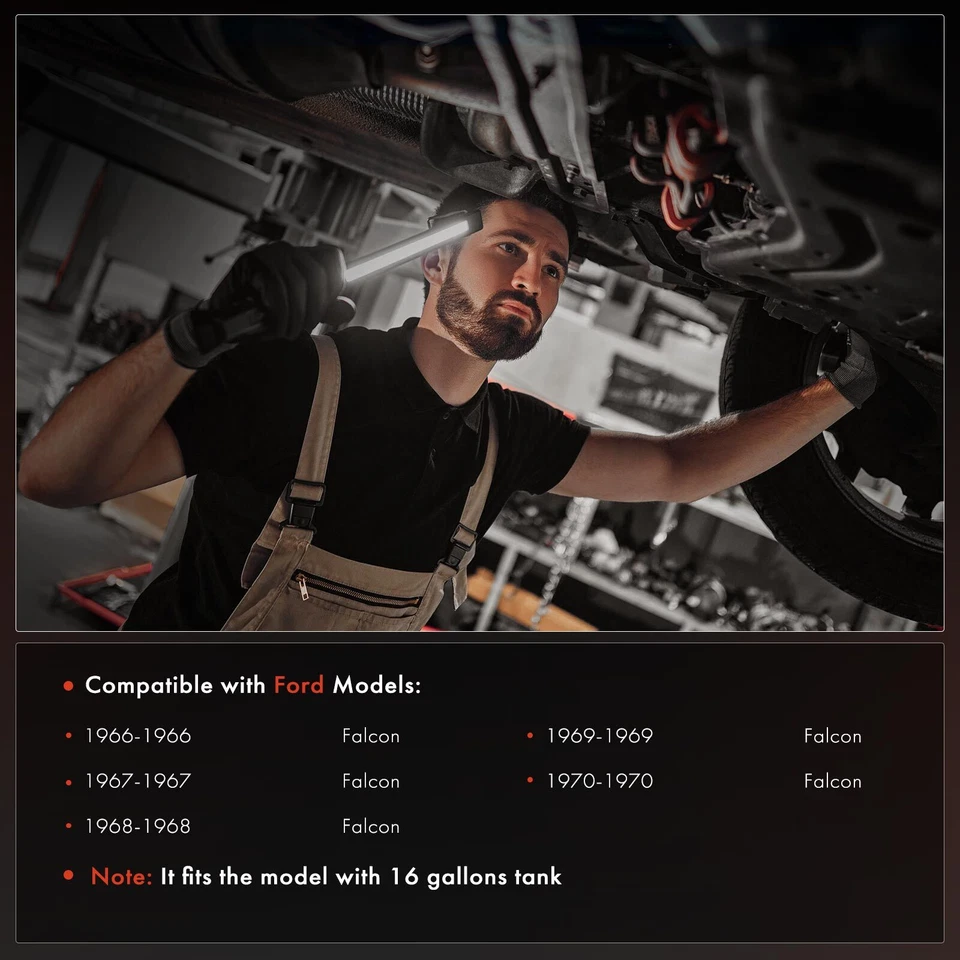 Tanque de combustible de 16 galones para Ford Falcon 1966 1967 1968-1970 sedán carrocería hatchback Foto 3 de 4