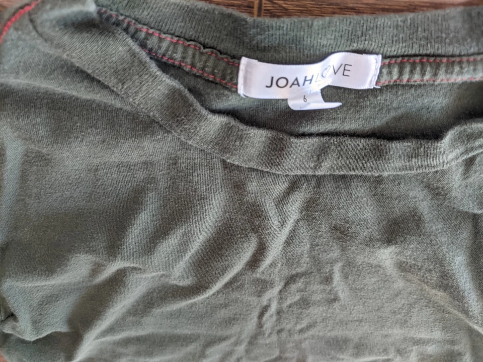 Size 6 Joah Love Nordstrom Boy Army Green Long Sleeve Sweater Shirt - Image 4 of 4