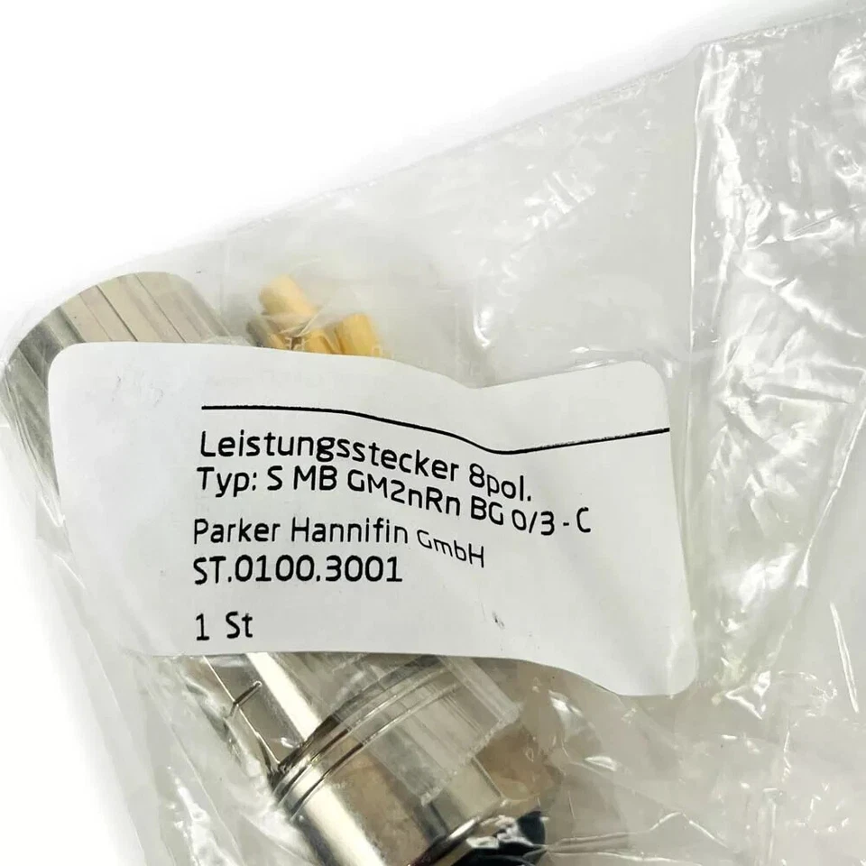 Conector Parker Hannifin ST-0100-3001 para cable, enchufe 923 versión crimpada de 8 pines Foto 4 de 4