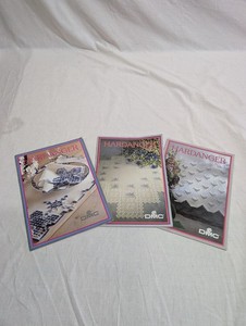 Hardanger Instructions and Patterns by DMC Lot of 3 Books Used L4