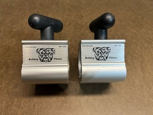 2 Vintage USA BULLDOG FITNESS OLYMPIC BARBELL BAR Collars WEIGHT LIFTING 🇺🇸