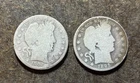2 Barber (Liberty) Silver Half Dollar Coins, Dates: 1895 & 1902 - No Reserve