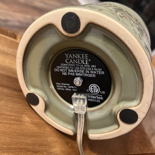 Yankee Candle Elektrischer Wachswärmer Antik Grün 5x5" Ranken Ölwärmer - Bild 8 von 8