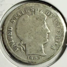1907-O Barber Liberty Dime 10c - 90% Silver - (10-5)