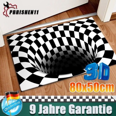 3D VORTEX Illusion Drucke Teppich Fußmatte Schmutzfangmatte Innen Fußabtreter DE