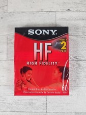 Sony HF Type I Normal Bias Recording Blank Cassette Tapes 60 min 2 Pack SEALED