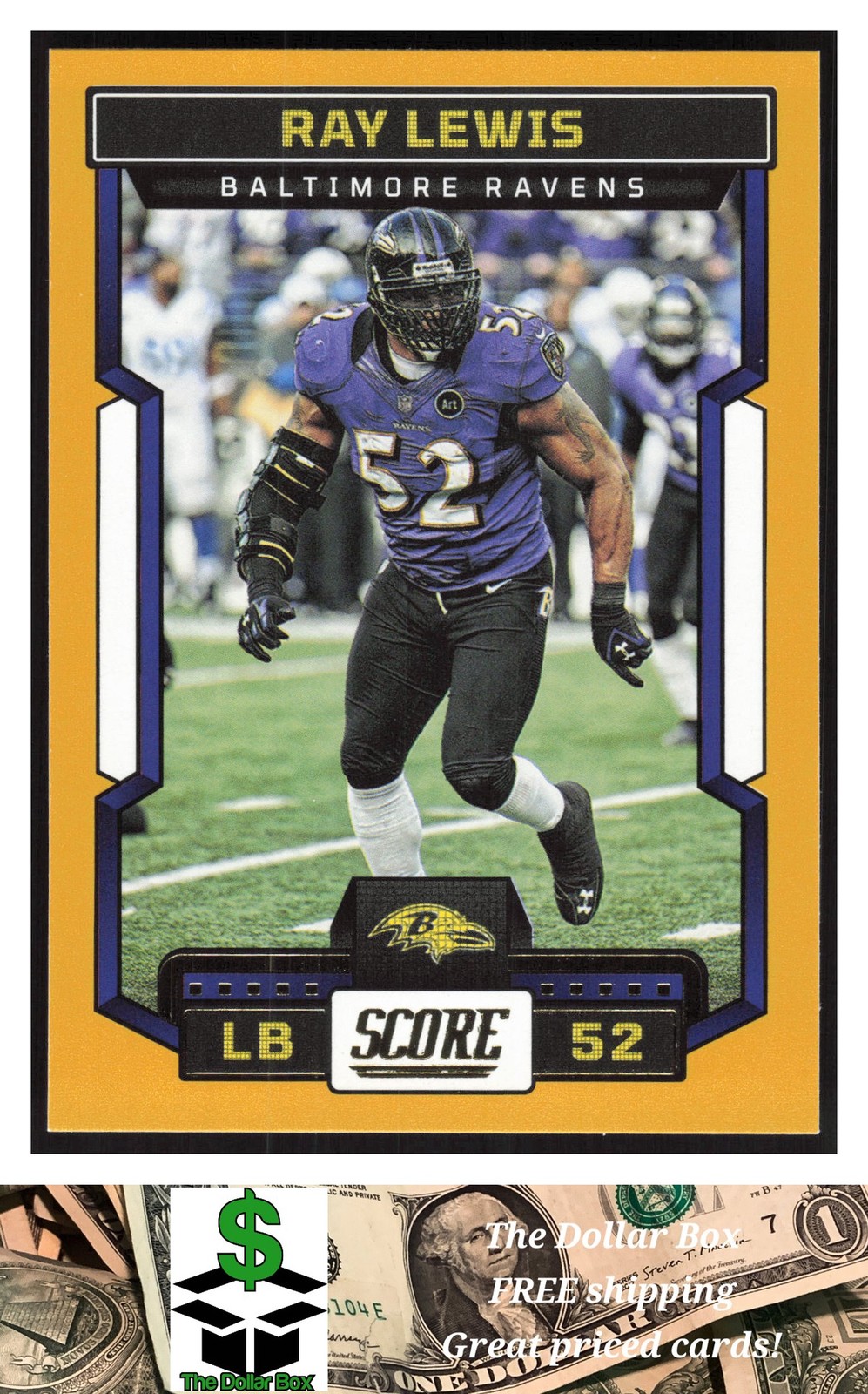 2023 Score Gold #195 Ray Lewis - Baltimore Ravens