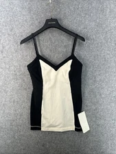NWT Lululemon Athletica Elongate Tank Top Women's Size 10 Black White Active