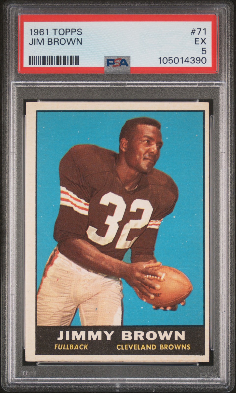 1961 TOPPS #71 JIM BROWN PSA 5