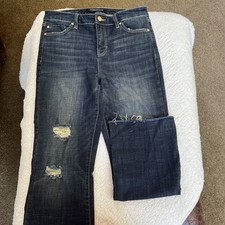 Liverpool Los Angeles Women's Blue Jeans Crop Flare Size 4.