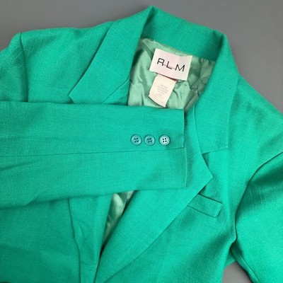 RLM Green Blazer Womens 10 Average Tailored Single Button Office 90s Minimalist