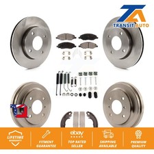 Brake Rotors Semi-Metallic Pad & Drum Front Rear Kit (7Pc) For Nissan Versa 1.6L