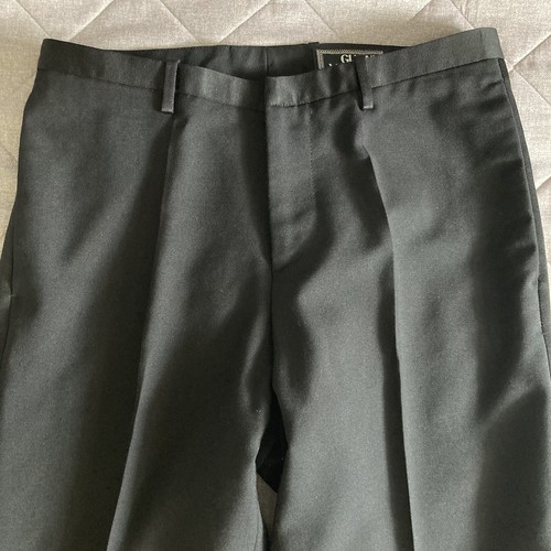 Gianni Versace Couture Vintage Black Pants Women’s 46 (10) 31x29 Wide Leg Slacks - Picture 2 of 15