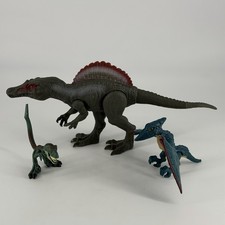 JURASSIC WORLD/PARK Dinosaur LOT 3 Figures Spinosaurus Pterodactyl Velociraptor