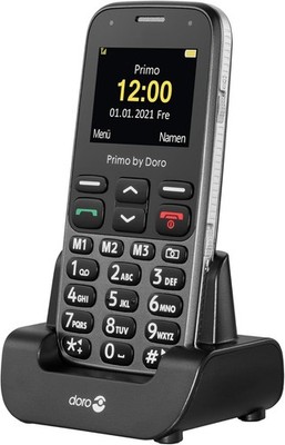 Primo 218 Doro GSM Mobiltelefon mit großem Fardisplay graphit TopB-Ware