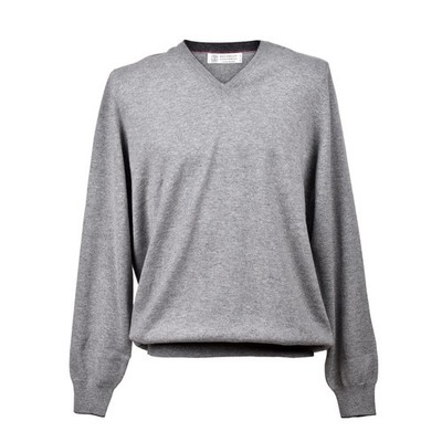BRUNELLO CUCINELLI MEN'S 100% CASHMERE V NECK PULLOVER SWEATER NWT MSRP $1095