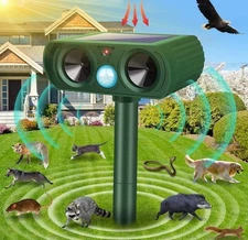 Animal Repeller Outdoor Waterproof Solar Power Repellent Ultrasonic  Lawn Farm