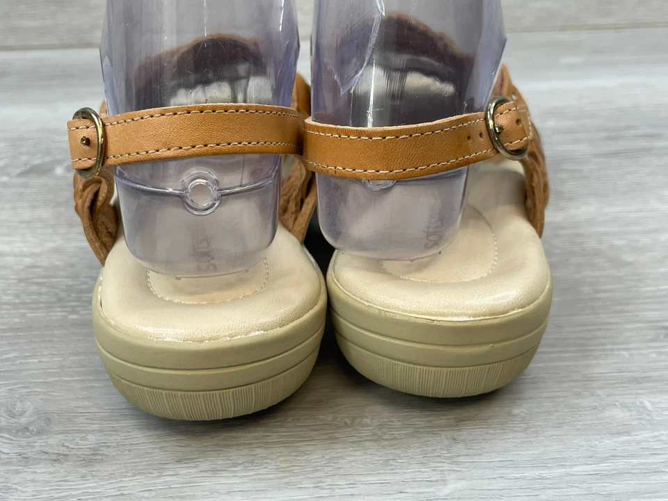 Softspots Tela Women's 10 Brown Slingback Leather Sandal Casual Arch Support - Image 4 of 4