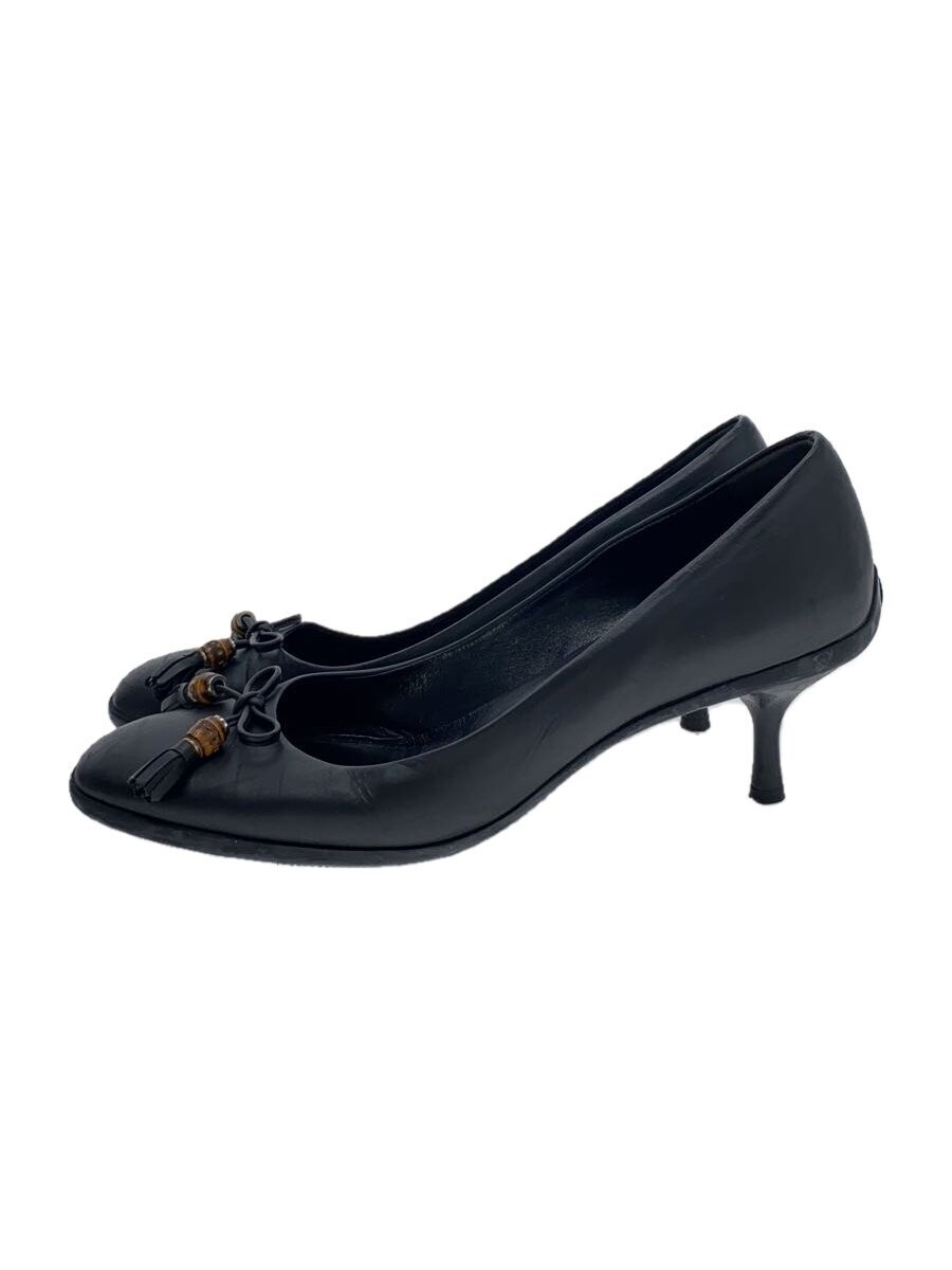 Gucci Black Leather Pumps Size 36.5 Style 241474