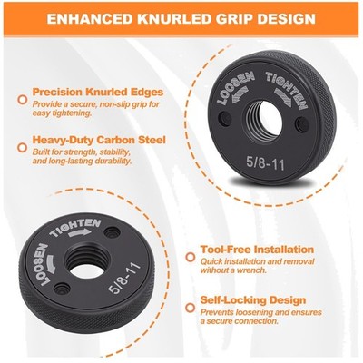 Knurled Arbor Lock Nut Replacement, Carbon Steel
