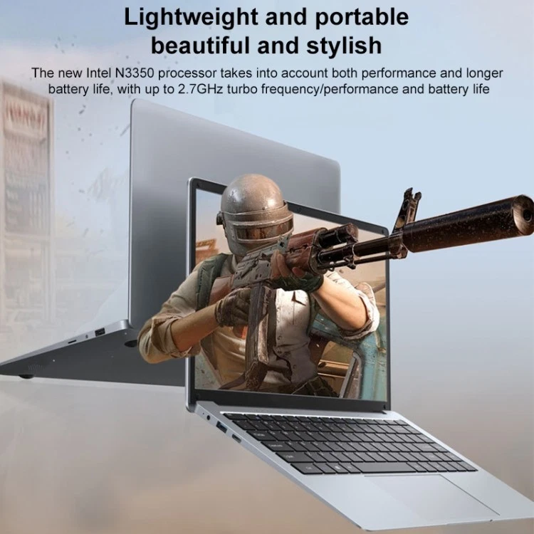 Notebook Ultrafino 14 Polegadas 6GB+128GB Windows 11 Intel Celeron N3350 Dual Core UE - Imagem 2 de 4