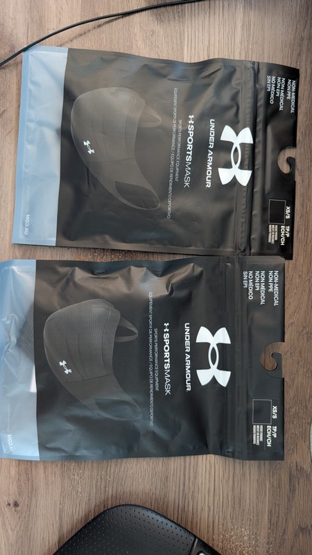 Pair - Under Armour Sports Mask - XS/S Size - 1372833
