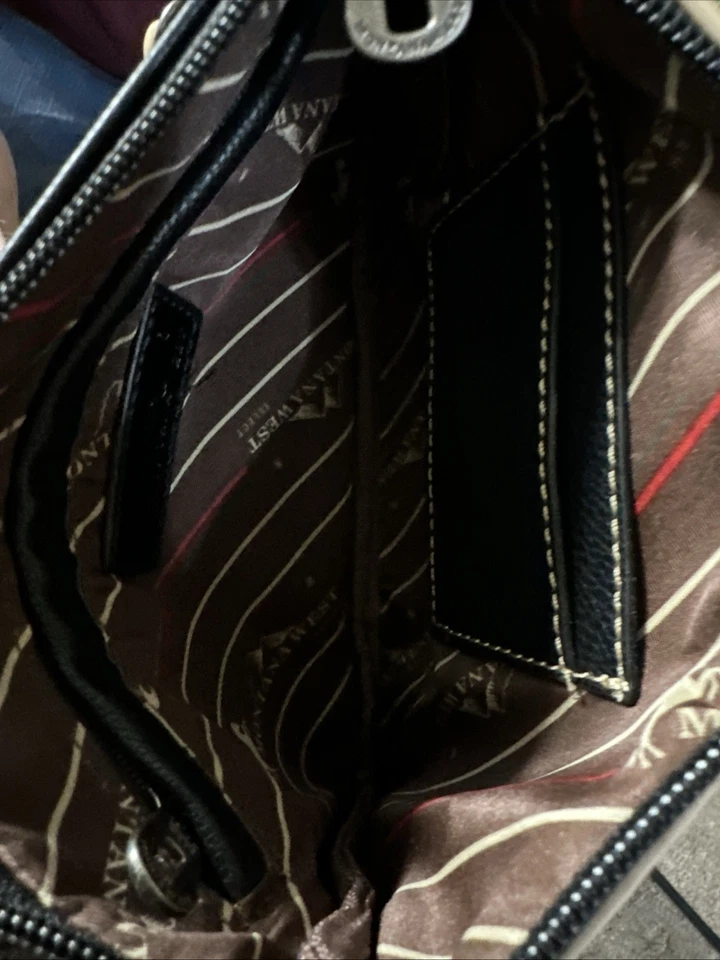 Bolso sin asas bandolera Montana West nuevo con etiquetas negro tostado estilo occidental para mujer’s Foto 4 de 4