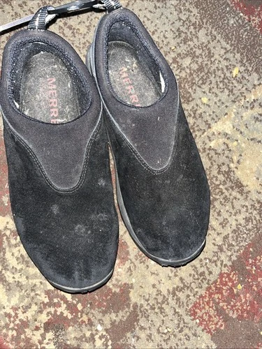 Merrell Womens Orbit Moc Classic Black Slip On Shoes Sz 8.5