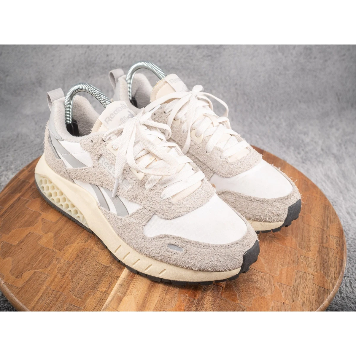 NIB Reebok CL Leather Hexalite White Grey Alabaster Men Road Running Shoes Sz 11 Reebok CL Leather Hexalite White Grey Alabaster Men Road  main image 4