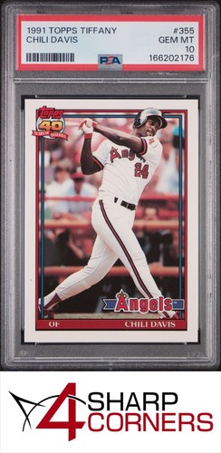 1991 Topps Tiffany Chili Davis #355 card