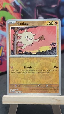 Mankey 056/165 Reverse Holo MEW SV: Scarlet & Violet 151 Common NM-MP