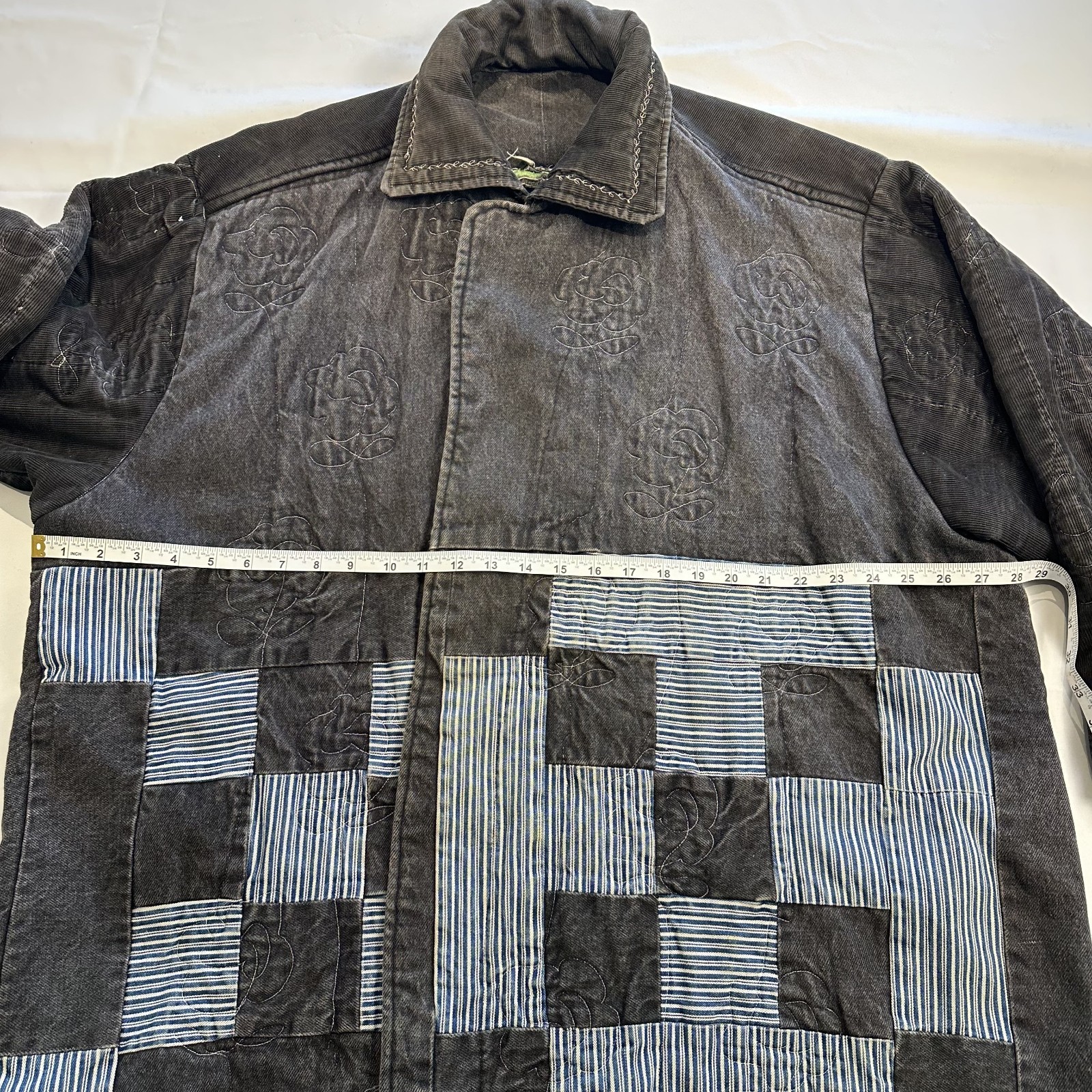 VTG Patchwork Granny Jacket Handmade Cottage Core… - image 9