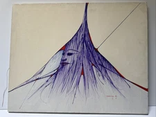 ALBERT RADOCZY PAINTING ABSTRACT EXPRESSIONISM MODERNISM FACE HEAD 30" 1967 OIL