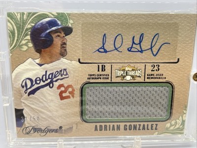2014 Topps Triple Threads Unity Jumbo Relics 31/50 Adrian Gonzalez #UAJR-AG Auto