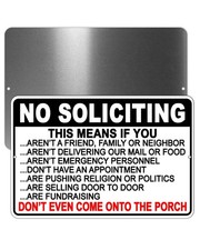 No Soliciting Do Not Disturb Do Not Knock No Trespassing Go Away Sign Or Decal