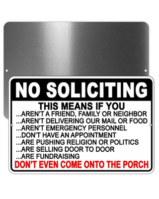 #ad No Soliciting Do Not Disturb Do Not Knock No Trespassing Go Away Sign Or Decal $15.89