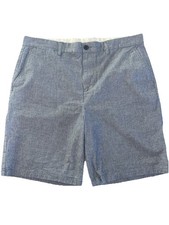 Old Navy Men s Flat Front Chino Shorts - Heathered Blue Chambray - Size 38
