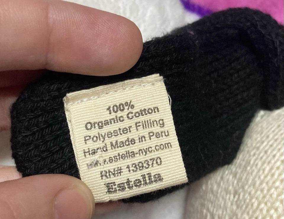 Estella NYC Perro "Je T'aime" Algodón Orgánico Beige Peluche Hecho a Mano Tejido-Perú Foto 4 de 4