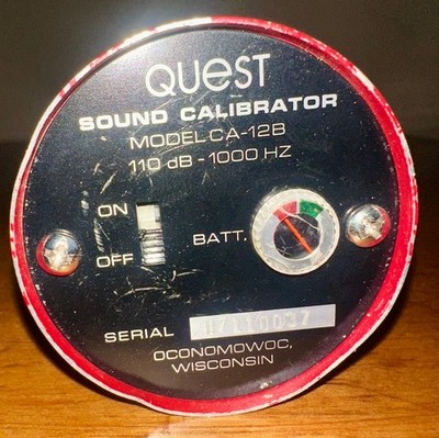 QUEST Electronics CA-12B Permissible Acoustical Sound Calibrator  