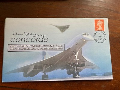 Concorde Capt John Massie signed 2002 cover Heathrow CDS postmark No. 3 of 4