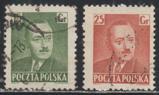Poland 1950 SC# 478, 482 - Pres. Boleslaw Bierut - Used Lot # 21