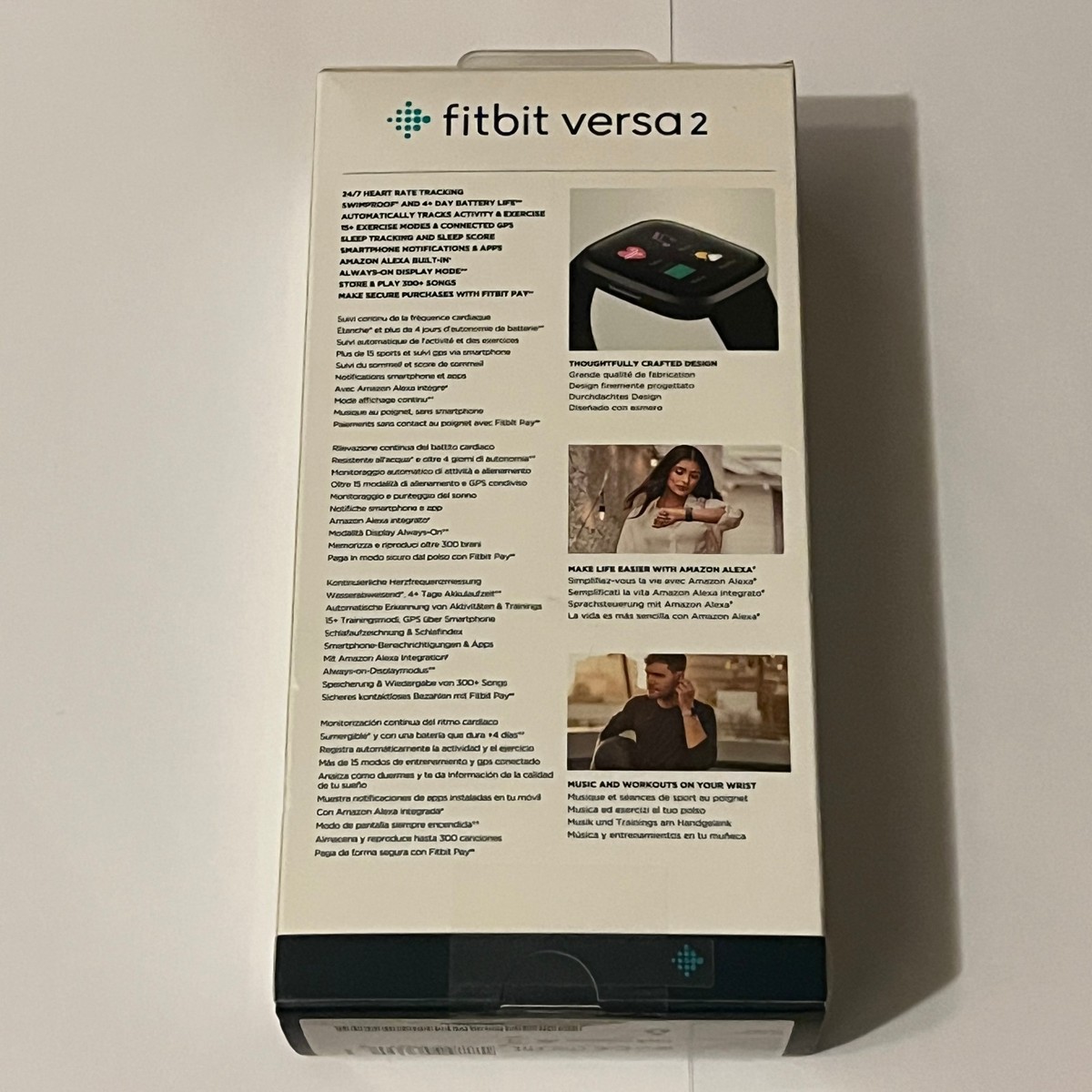 Fitbit Versa 2 Fitness Smart Watch Activity Tracker FB507 Black | eBay