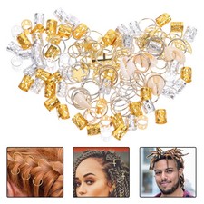 140 Pcs Braids Hair Accessories Dreadlock Beads Hair Charms Aluminum Alloy