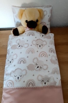 Koalabär, Regenbogen , 2-Teile NEU für Wiege u Puppenwagen, Lauflernwagen 
