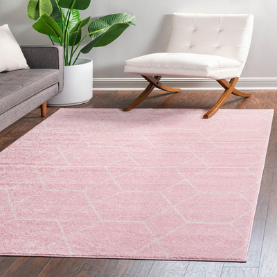 Unique Loom Trellis Frieze Collection Area Rug - Geometric 10 X 14 1 Light