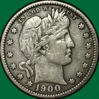 New Listing1900 Barber Quarter Extremely Fine XF Coin #40425