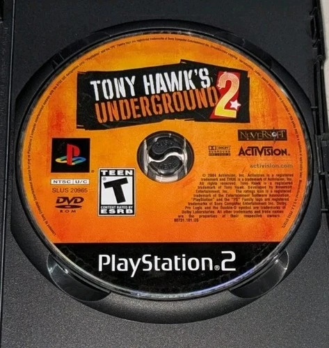 Tony Hawk's Underground 2 (PS2 PlayStation 2) Disc Only Tested