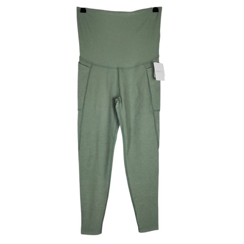 NEW Beyond Yoga Beyond The Bump Spacedye Out Of Pocket Midi Legging Size L Green