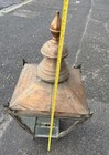 Large Copper corner Victorian style lantern Two Glasses  Missing outdoor