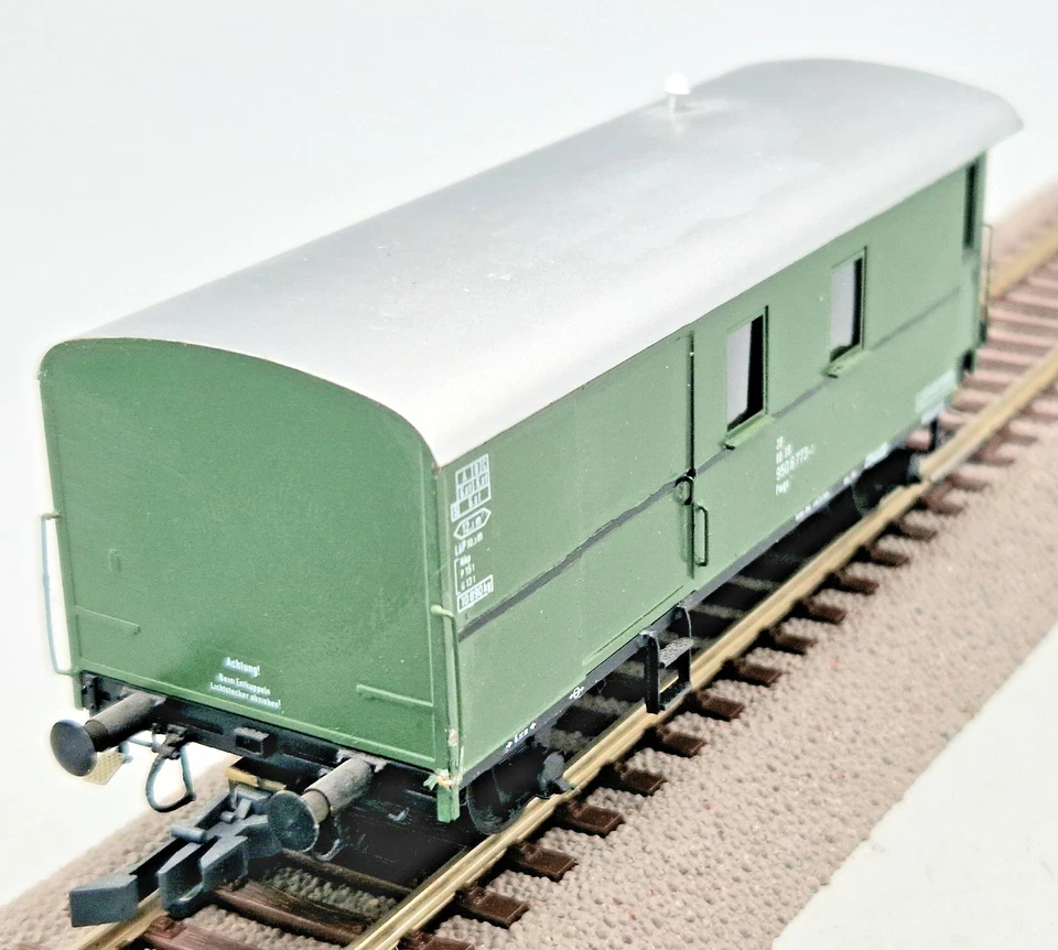 Weinert 4100 HO Gz.-Begleitwagen Pwgs - Messing Federpuffern - fertig gebaut DC - Bild 3 von 4